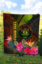 Niue Polynesian Personalised Premium Quilt - Hibiscus and Banana Leaves 5