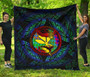 Polynesian Hawaii Premium Quilt - Colorful Turtle Shark 1