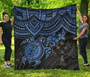 Kosrae Polynesian Premium Quilt - Blue Turtle 2