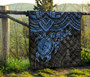 Kosrae Polynesian Premium Quilt - Blue Turtle 9