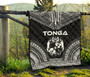 Tonga Premium Quilt - Tonga Coat Of Arms Polynesian Chief Black Version 6