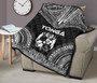 Tonga Premium Quilt - Tonga Coat Of Arms Polynesian Chief Black Version 9