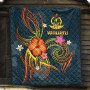 Vanuatu Polynesian Premium Quilt - Legend of Vanuatu (Blue) 4