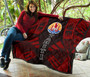 Tahiti Premium Quilt - Tahiti Flag Polynesian Red Tattoo 7