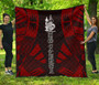 New Caledonia Premium Quilt - New Caledonia Coat Of Arms Polynesian Red Tattoo 1