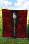 New Caledonia Premium Quilt - New Caledonia Coat Of Arms Polynesian Red Tattoo 4