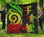 Fiji Polynesian Premium Quilt - Reggae Tentacle Turtle 1