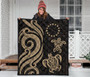 Cook Islands Premium Quilt - Gold Tentacle Turtle 3