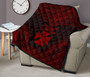 Wallis And Futuna Premium Quilt - Wallis And Futuna Coat Of Arms Polynesian Chief Red Version 9