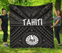 Tahiti Premium Quilt - Tahiti Seal In Polynesian Tattoo Style (Black) 2