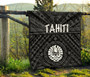 Tahiti Premium Quilt - Tahiti Seal In Polynesian Tattoo Style (Black) 8