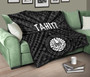 Tahiti Premium Quilt - Tahiti Seal In Polynesian Tattoo Style (Black) 10