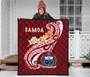 Samoa Premium Quilt - Samoa Seal  Polynesian Patterns Plumeria 4