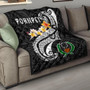 Pohnpei Premium Quilt - Pohnpei Seal Polynesian Patterns Plumeria (Black) 1