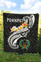 Pohnpei Premium Quilt - Pohnpei Seal Polynesian Patterns Plumeria (Black) 5