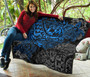 Tonga Polynesian Premium Quilt - Blue Turtle Flowing 8