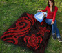 Fiji Polynesian Premium Quilt - Red Tentacle Turtle 6