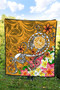 Tahiti Premium Quilt - Turtle Plumeria (Gold) 4