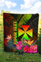 Wallis and Futuna Polynesian Personalised Premium Quilt - Hibiscus and Banana Leaves 5