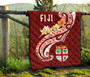 Fiji Premium Quilt - Fiji Seal  Polynesian Patterns Plumeria  (Red) 9