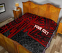 Samoa Personalised Premium Quilt - Samoa Seal With Polynesian Pattern In Heartbeat Style (Red) 3