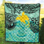 Papua New Guinea Premium Quilt - Vintage Floral Pattern Green Color 4