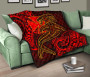 Polynesian Wallis and Futuna  Premium Quilt - Red Shark Polynesian Tattoo 10