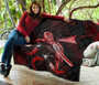 Tokelau Polynesian Premium Quilt - Turtle With Blooming Hibiscus Red 8