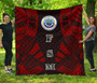 Federated States Of Micronesia Premium Quilt - Federated States Of Micronesia Seal Polynesian Red Tattoo 1