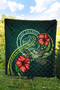 Palau Polynesian Premium Quilt - Green Turtle Hibiscus 4