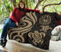 Tahiti Polynesian Premium Quilt - Gold Tentacle Turtle 7