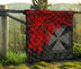 Wallis and Futuna Polynesian Premium Quilt - Wallis and Futuna Coat Of Arms & Red Turtle Hibiscus 8