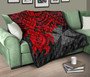 Wallis and Futuna Polynesian Premium Quilt - Wallis and Futuna Coat Of Arms & Red Turtle Hibiscus 10