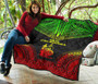 New Caledonia Premium Quilt - New Caledonia Coat Of Arms Polynesian Chief Reggae Version 5