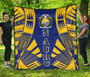 Nauru Premium Quilt - Nauru Coat Of Arms Polynesian Yellow Tattoo 1