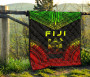Fiji Premium Quilt - Fiji Coat Of Arms Polynesian Chief Reggae Version 6