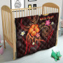 Vanuatu Polynesian Personalised Premium Quilt - Legend of Vanuatu (Red) 10