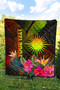 Marshall Islands Polynesian Personalised Premium Quilt -  Hibiscus and Banana Leaves 5