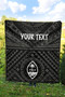 Guam Personalised Premium Quilt - Guam Seal With Polynesian Tattoo Style (Black) 9