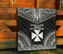 Wallis And Futuna Premium Quilt - Wallis And Futuna Coat Of Arms Polynesian Chief Black Version 7