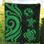 Tonga Polynesian Premium Quilt - Green Tentacle Turtle 10