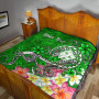Fiji Custom Personalised Premium Quilt - Turtle Plumeria (Green) 4