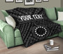 Cook Islands Personalised Premium Quilt - Seal With Polynesian Tattoo Style ( Black) 2