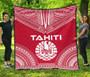 Tahiti Premium Quilt - Tahiti Flag Polynesian Chief Red Version 1