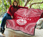 Tahiti Premium Quilt - Tahiti Flag Polynesian Chief Red Version 5