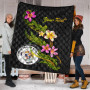 Niue Polynesian Custom Personalised Quilt - Plumeria Tribal 2