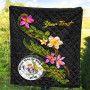 Niue Polynesian Custom Personalised Quilt - Plumeria Tribal 4