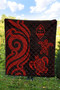 Guam Polynesian Premium Quilt - Red Tentacle Turtle 4