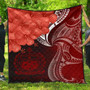 Samoa Custom Personalised Premium Quilt - Samoa Seal Wave Style (Red) 1