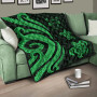 Fiji Polynesian Premium Quilt - Green Tentacle Turtle Crest 9